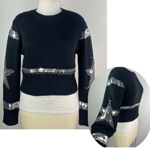 💚 2920. Sequins Detail Star Sweatshirt